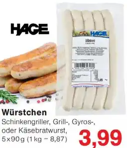 Wiglo Wunderland HAGE Würstchen Angebot