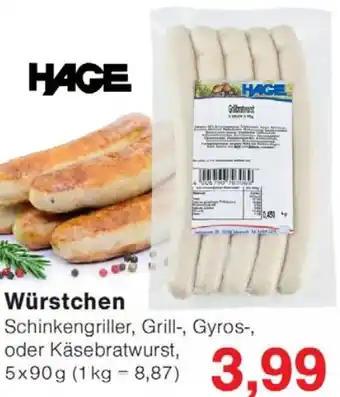 Wiglo Wunderland HAGE Würstchen Angebot