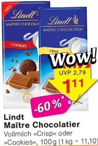 Wiglo Wunderland Lindt Maître Chocolatier Angebot