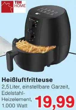 Wiglo Wunderland TIM HOME Heißluftfritteuse Angebot