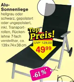 Wiglo Wunderland Alu Sonnenliege Angebot
