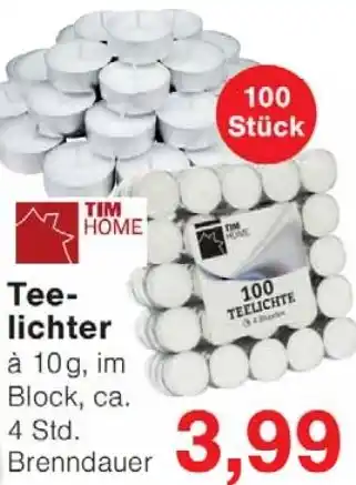 Wiglo Wunderland TIM HOME Teelichter Angebot