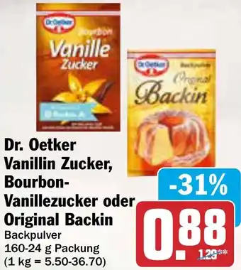 AEZ Dr. Oetker Vanillin Zucker, Bourbon Vanillezucker oder Original Backin Angebot