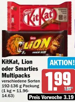 AEZ KitKat, Lion oder Smarties Multipacks Angebot