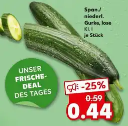 Kaufland Span./niederl. Gurke, lose Kl. I je Stück Angebot
