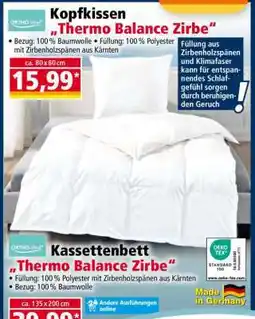 Norma Kopfkissen „Thermo Balance Zirbe“ Angebot
