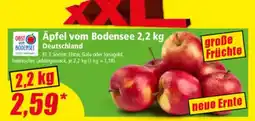Norma Äpfel vom Bodensee 2,2 kg Angebot