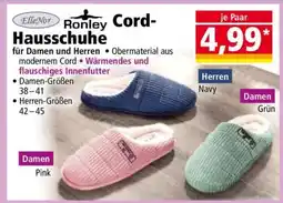 Norma Ronley Cord-Hausschuhe Angebot