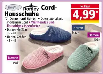 Norma Ronley Cord-Hausschuhe Angebot