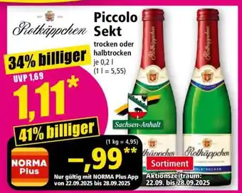 Norma Rotkäppchen Piccolo Sekt Angebot