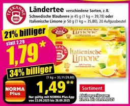 Norma Ländertee Angebot