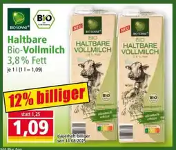 Norma Haltbare Bio-Vollmilch 3,8% Fett Angebot