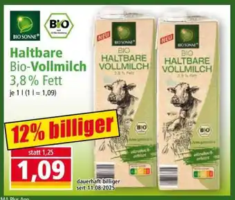 Norma Haltbare Bio-Vollmilch 3,8% Fett Angebot
