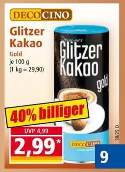 Norma Glitzer Kakao Angebot