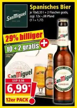 Norma Spanisches Bier Angebot