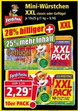 Norma Mini-Würstchen XXL classic oder Geflügel Angebot