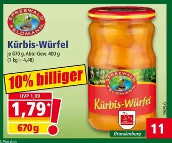 Norma Kürbis-Würfel Angebot