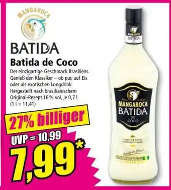 Norma Batida de Côco Angebot