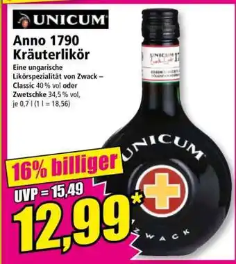Norma Anno 1790 Kräuterlikör Angebot