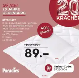 Möbel Buss Paradies bettenset Angebot