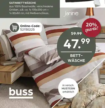 Möbel Buss Janine Satinbettwäsche Angebot