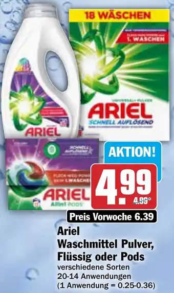 AEZ Ariel Waschmittel Pulver, Flüssig oder Pods Angebot