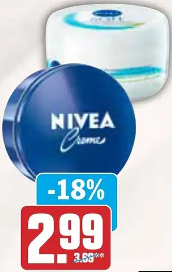AEZ Nivea Pflegecreme oder Soft Feuchtigkeitscreme Angebot