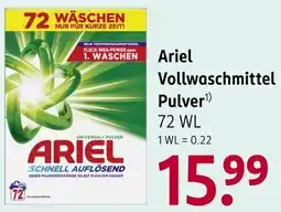 Rossmann Ariel Vollwaschmittel Pulver Angebot