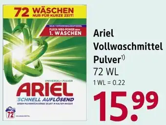 Rossmann Ariel Vollwaschmittel Pulver Angebot