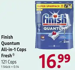 Rossmann Finish Quantum All-in-1 Caps Fresh Angebot