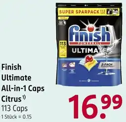 Rossmann Finish Ultimate All-in-1 Caps Citrus Angebot