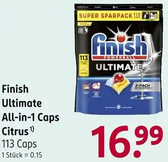 Rossmann Finish Ultimate All-in-1 Caps Citrus Angebot