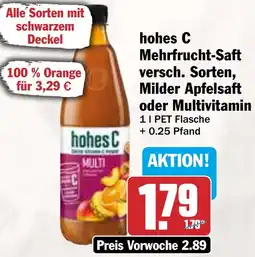 AEZ hohes C Mehrfrucht-Saft versch. Sorten, Milder Apfelsaft oder Multivitamin Angebot