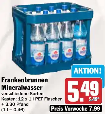 AEZ Frankenbrunnen Mineralwasser Angebot