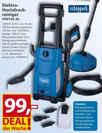 Sonderpreis Baumarkt Scheppach Elektro Hochdruckreiniger HDR165-26 Angebot