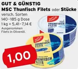 CAP Markt GUT & GÜNSTIG MSC Thunfisch Filets oder Stücke Angebot