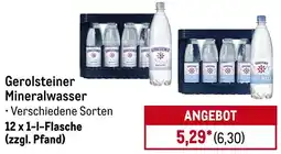 METRO Gerolsteiner Mineralwasser Angebot