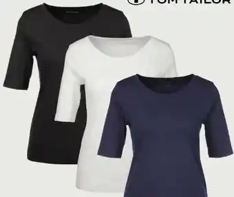 AWG Mode Tom Tailor Damen Basic Shirt 3/4-Arm Angebot