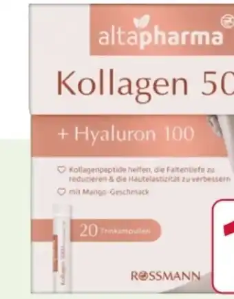 Rossmann Altapharma Kollagen 5000 + Hyaluron 100 Angebot