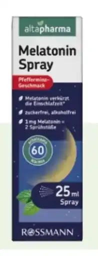 Rossmann Altapharma Melatonin Spray Angebot