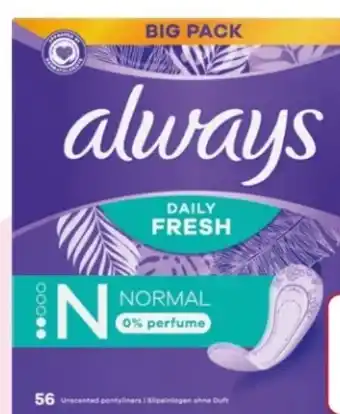 Rossmann Always Daily Fresh Slipeinlagen Angebot