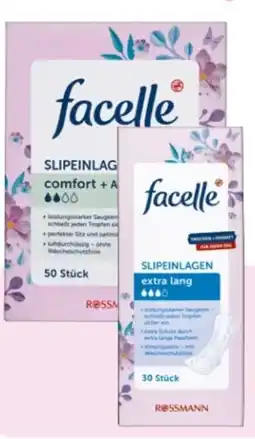Rossmann Facelle Slipeinlagen Extra Lang Angebot