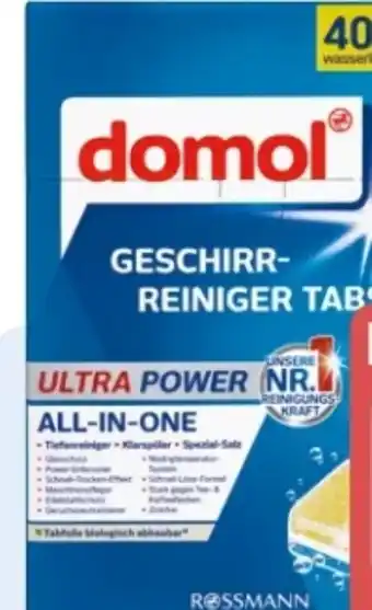 Rossmann Domol Geschirr-Reiniger Tabs Ultra Power Angebot