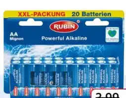 Rossmann Rubin Batterien Mignon AA Angebot