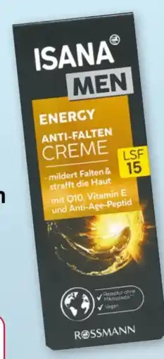 Rossmann Isana men Energy Anti-Falten Creme LSF15 Angebot