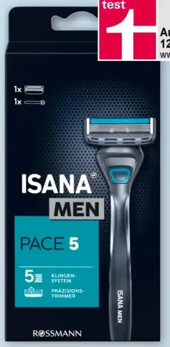 Rossmann Isana men Pace 5 Rasierer Angebot