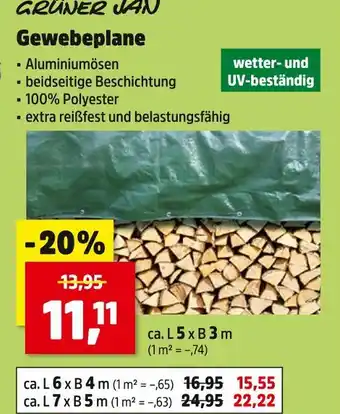 Thomas Philipps Grüner jan gewebeplane Angebot