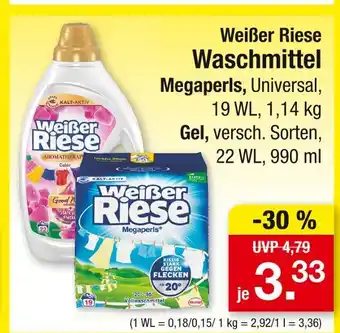 Zimmermann Weißer riese waschmittel megaperls universal Angebot