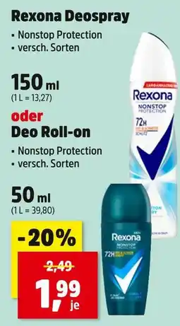 Thomas Philipps Rexona deospray Angebot