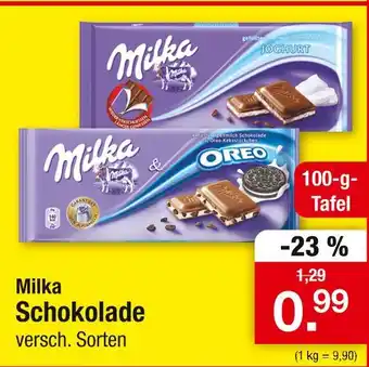 Zimmermann Milka schokolade joghurt Angebot